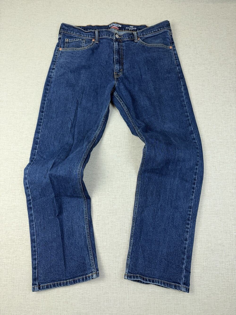 Denizen From Levi’s 285 Jeans Mens 38x32 Relaxed Fit Straight Leg Blue Denim - Picture 1 of 9